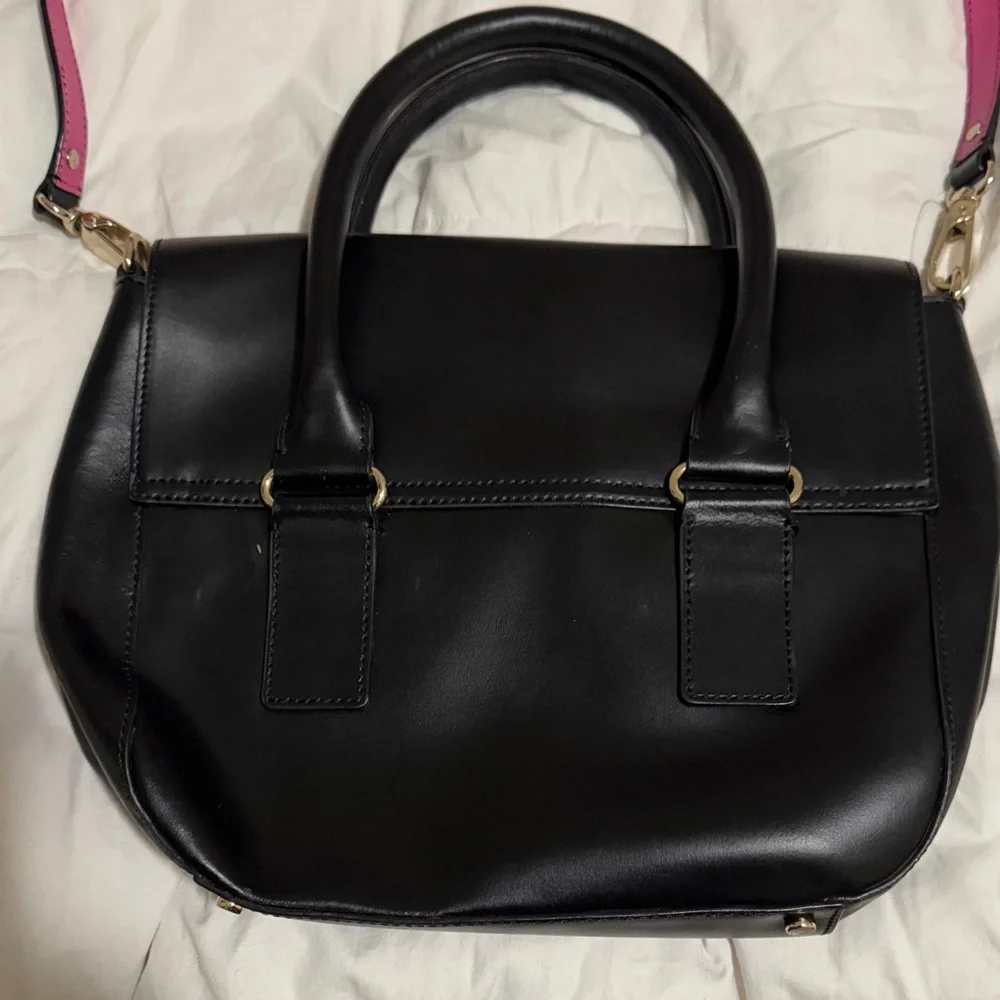 Kate Spade Bond Street Black Handbag Black pink strap - Picture 3 of 7